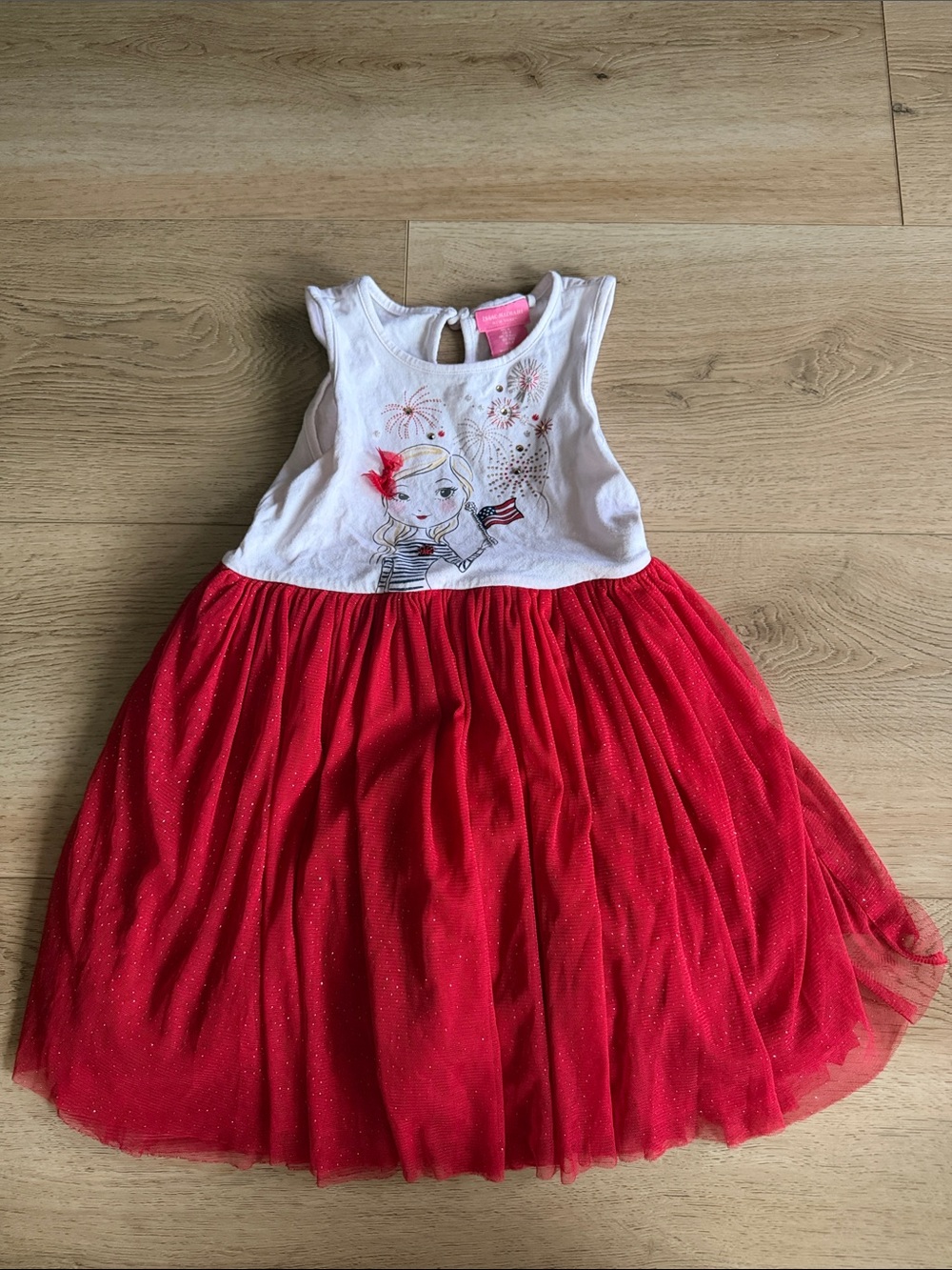 Girls Red Tulle Skirt Dress size 4 years